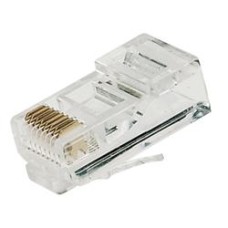 100 RJ45 CRIMP END PIECE CONNECTORS 8P8C DATAPRO