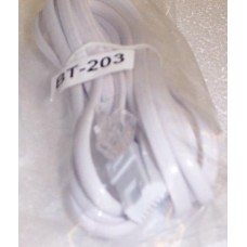 3M FAX/MODEM CABLE RJ11 TO BT PLUG STRAIGHT THRU