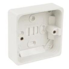 32MM DEEP SINGLE 1 GANG SURFACE MOUNT WHITE BACK BOX