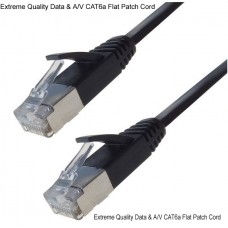 DATAPRO 25M FLAT BLACK CAT6A SSTP PATCH CORD CABLE SNAGLESS FULL COPPER DATA AND A/V [04DTP1237]