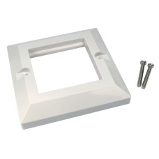 DataPro DUAL PORT BEVELLED FACE PLATE EURO SIZE 25MM X 50MM SUITABLE FOR 2 MODULES WHITE COLOUR