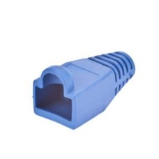 DataPro RUBBER STRAIN RELIEF BOOT RJ45 MOULDED BOOT 5-6MM DIAMETRE BLUE COLOUR SINGLE