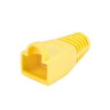 DataPro RUBBER STRAIN RELIEF BOOT RJ45 MOULDED BOOT 5-6MM DIAMETRE YELLOW COLOUR SINGLE