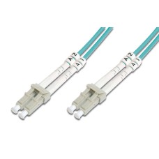 1M OM3/4 50/125 LC-LC DLX 2.8mm FIBRE OPTIC AQUA GREEN CABLE