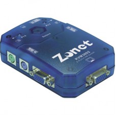 ZONET 2 PORT PS2 KVM SWITCH W/CABLES KVM3002