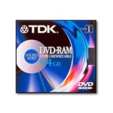 TDK DVD 9.4GB RW RAM DISC TYPE1 [P/N DVD-RAM94DY1]