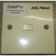 DATAPRO FILTERED BT FACE PLATE WITH INTEGRATED ADSL MICRO FILTER IN STANDARD BT BOX