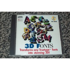 3D FONTS - TRANSFORM ANY TRUETYPEÖ FONTS INTO STUNNING 3D! CDROM [P/N 29FONTS3D]