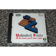 UNLIMITED FONTS, ALL THE FONTS YOU'LL EVER NEED WINDOWS 95/3.1 CDROM [P/N 29UNLFONTS]