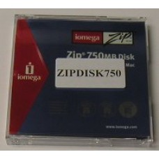 750MB IOMEGA ZIP DISK INC ASE PC/MAC P/N 32479